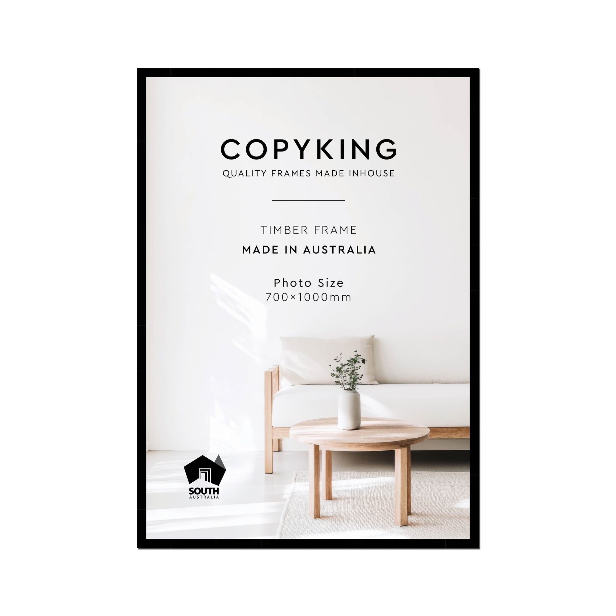 Black 20mm Wood Poster Frame - 70cm x 100cm