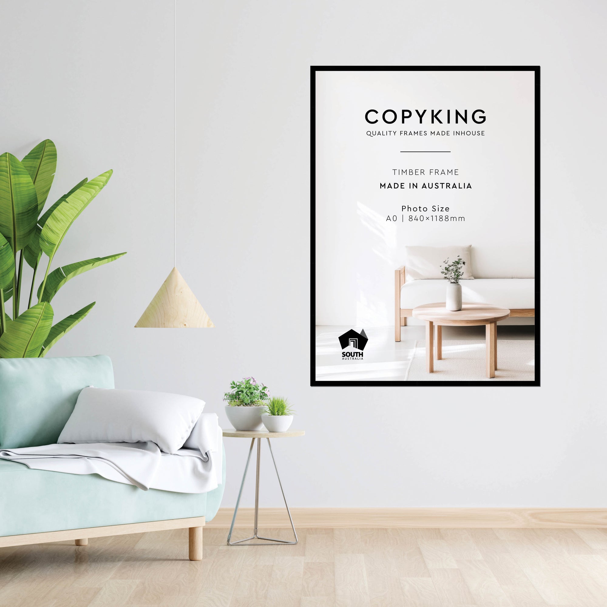 Black 20mm Wood Poster Frame - A0 (840mm x 1188mm)