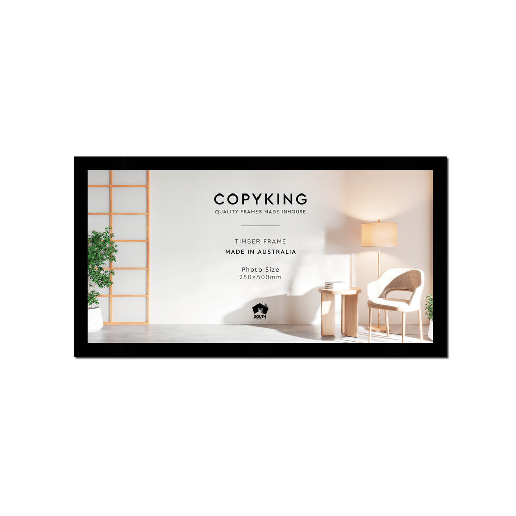 Black 20mm Wood Panoramic Photo Frame - 25cm x 50cm