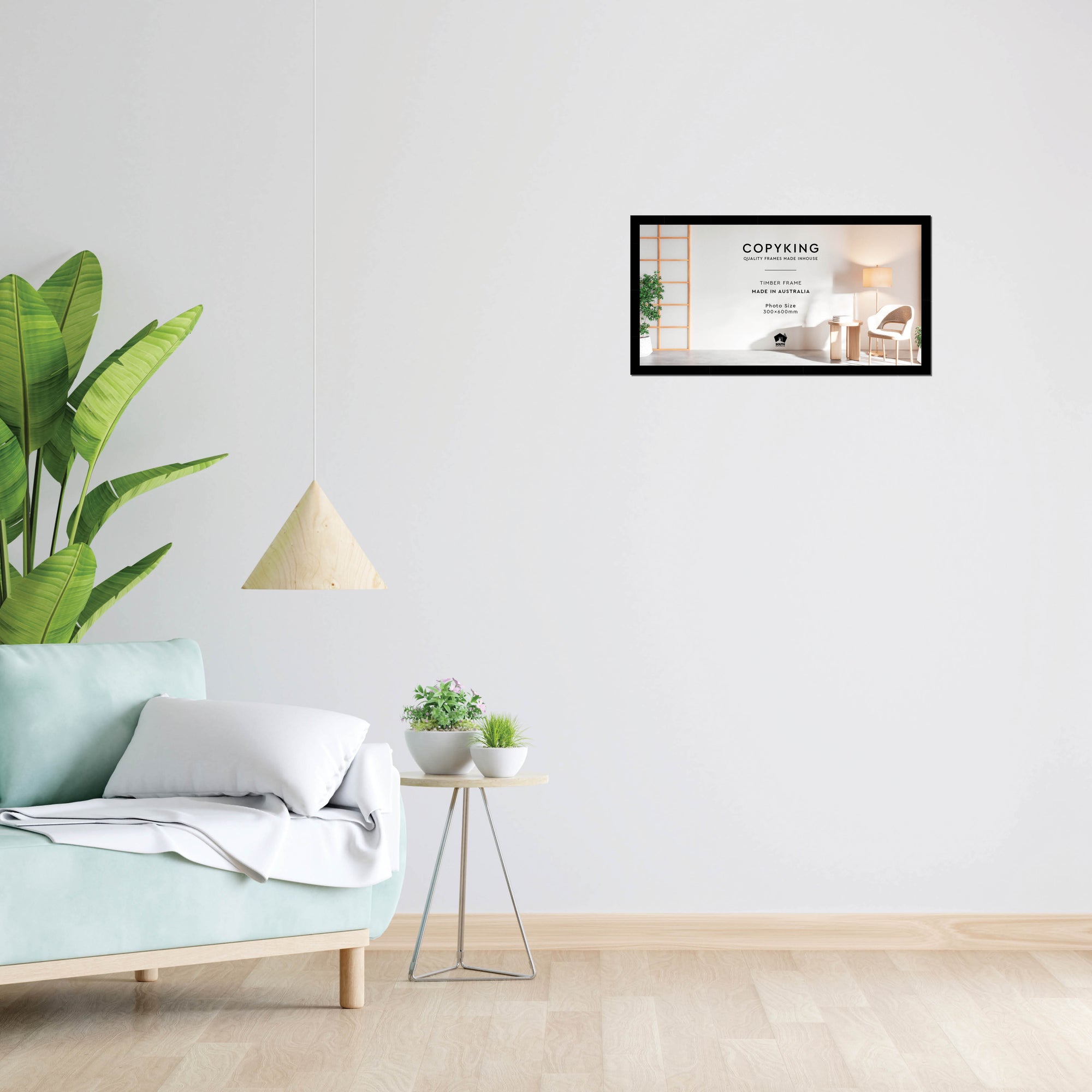 Black 20mm Wood Panoramic Photo Frame - 30cm x 60cm