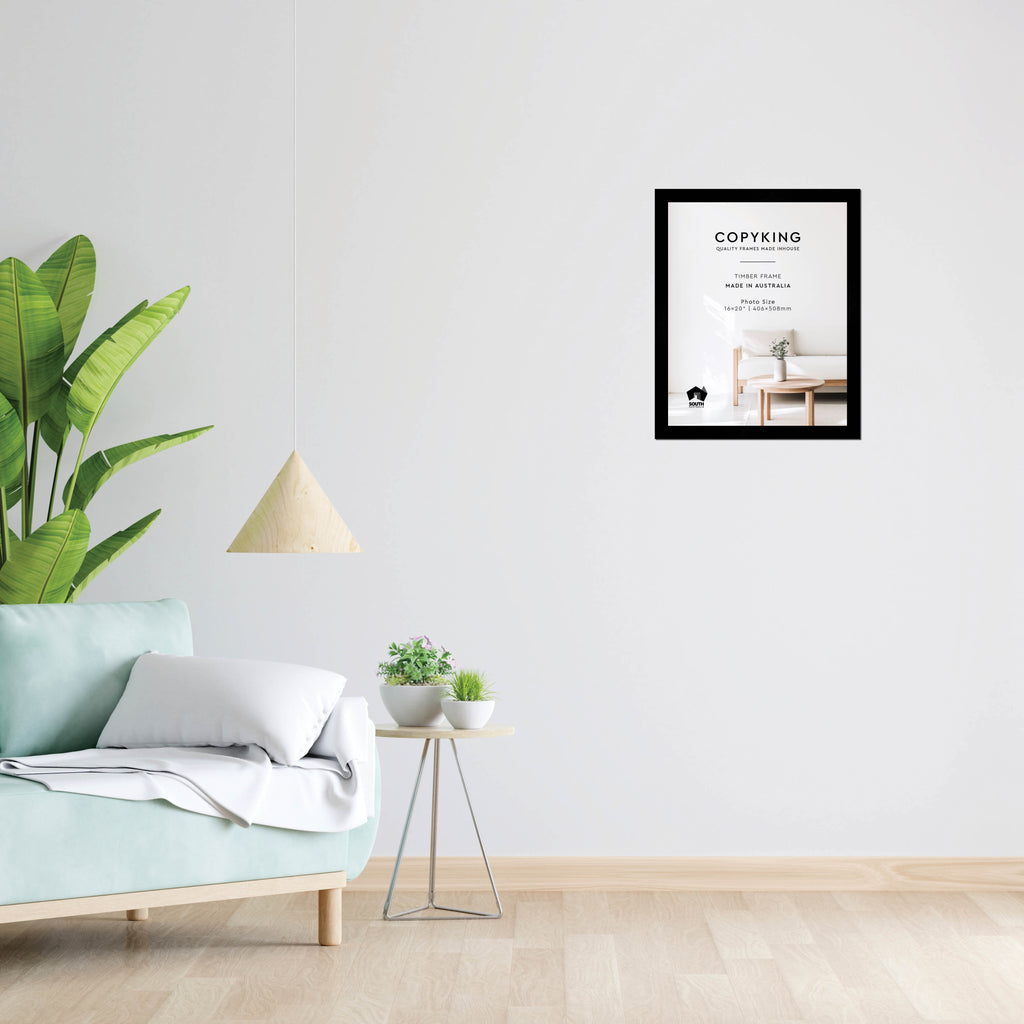 Black 30mm  Wood Photo Frame - 16" x 20" (406mm x 508mm)