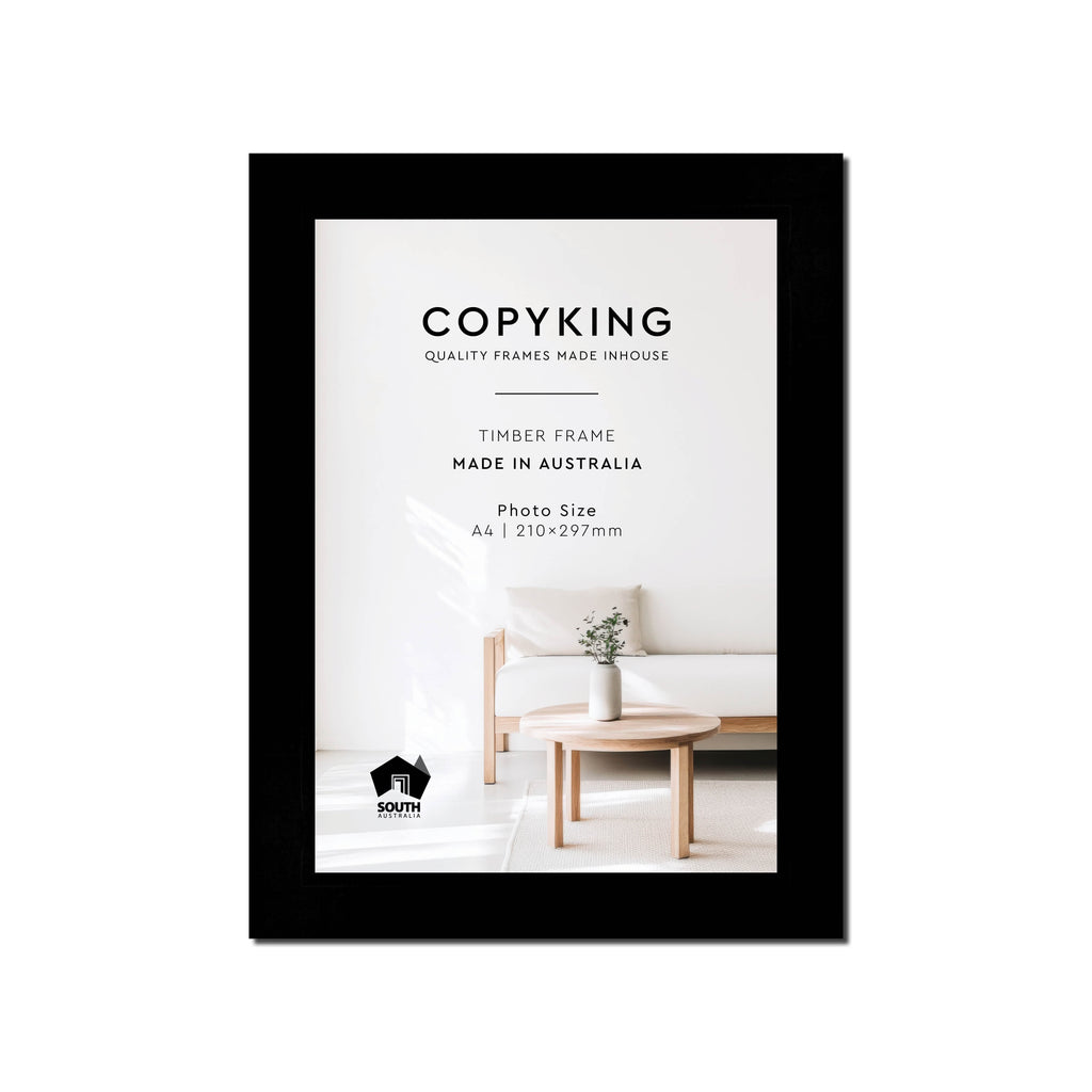 Black 30mm  Wood Poster Frame - A4 (210mm x 297mm)