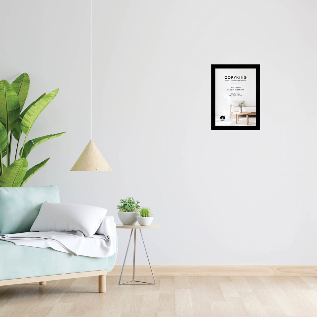 Black 30mm  Wood Poster Frame - A3 (297mm x 420mm)