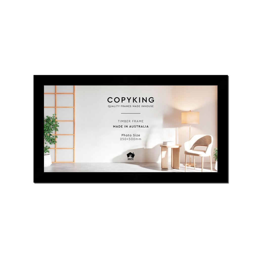 Black 30mm  Wood Panoramic Photo Frame - 25cm x 50cm
