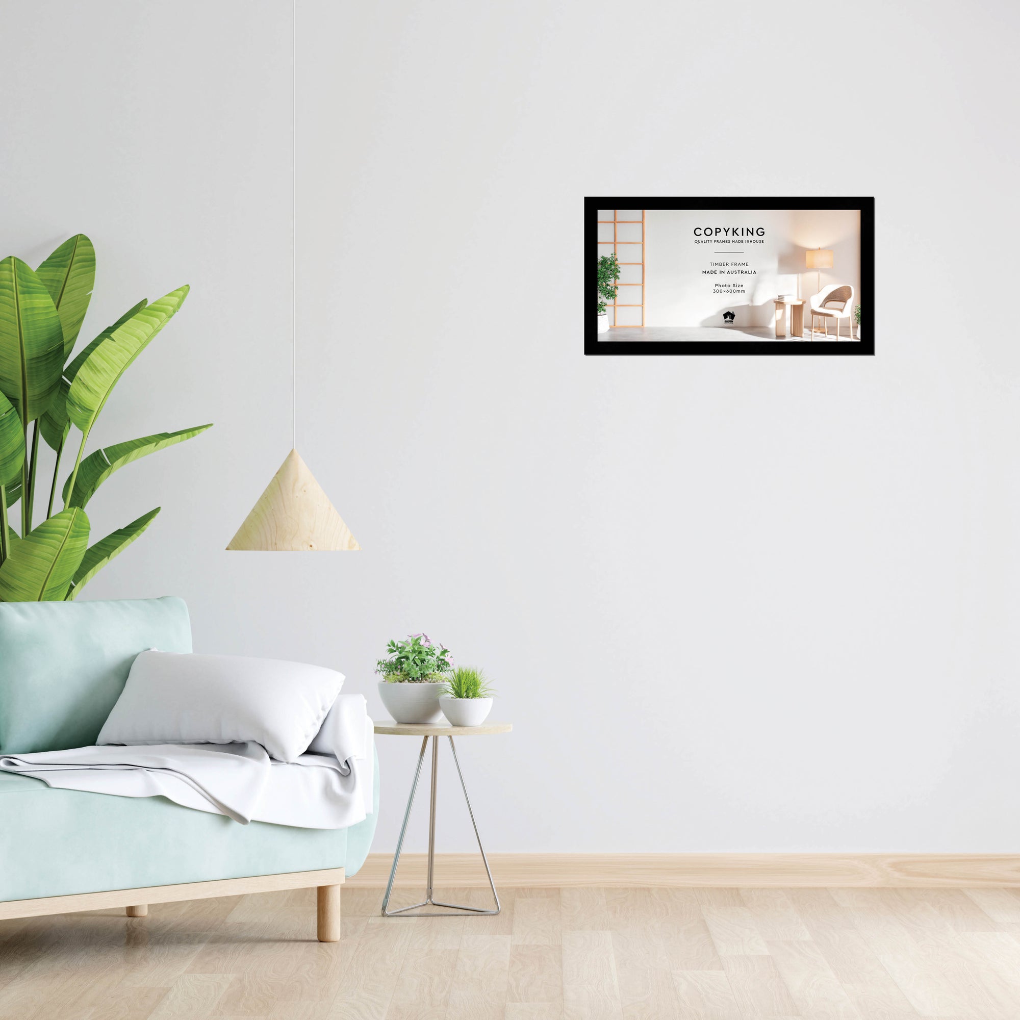 Black 30mm  Wood Panoramic Photo Frame - 30cm x 60cm