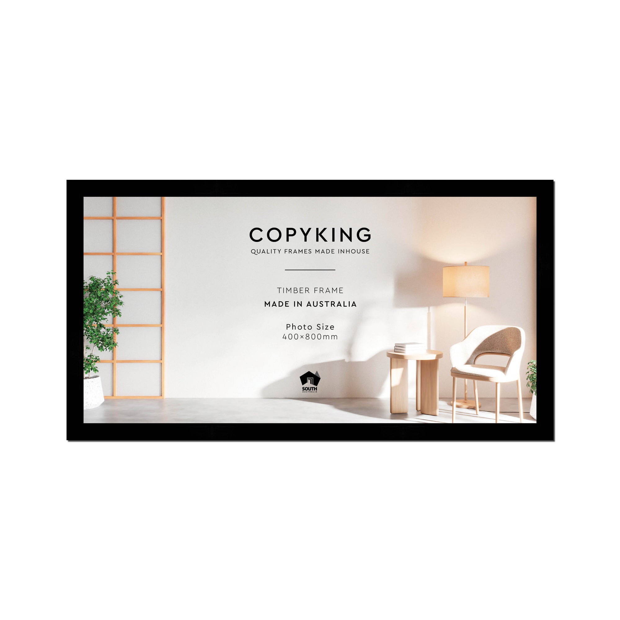 Black 30mm  Wood Panoramic Photo Frame - 40cm x 80cm