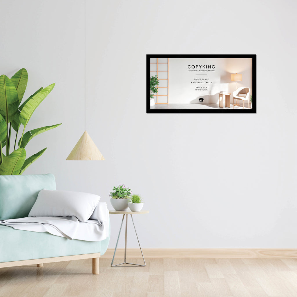 Black 30mm  Wood Panoramic Photo Frame - 40cm x 80cm