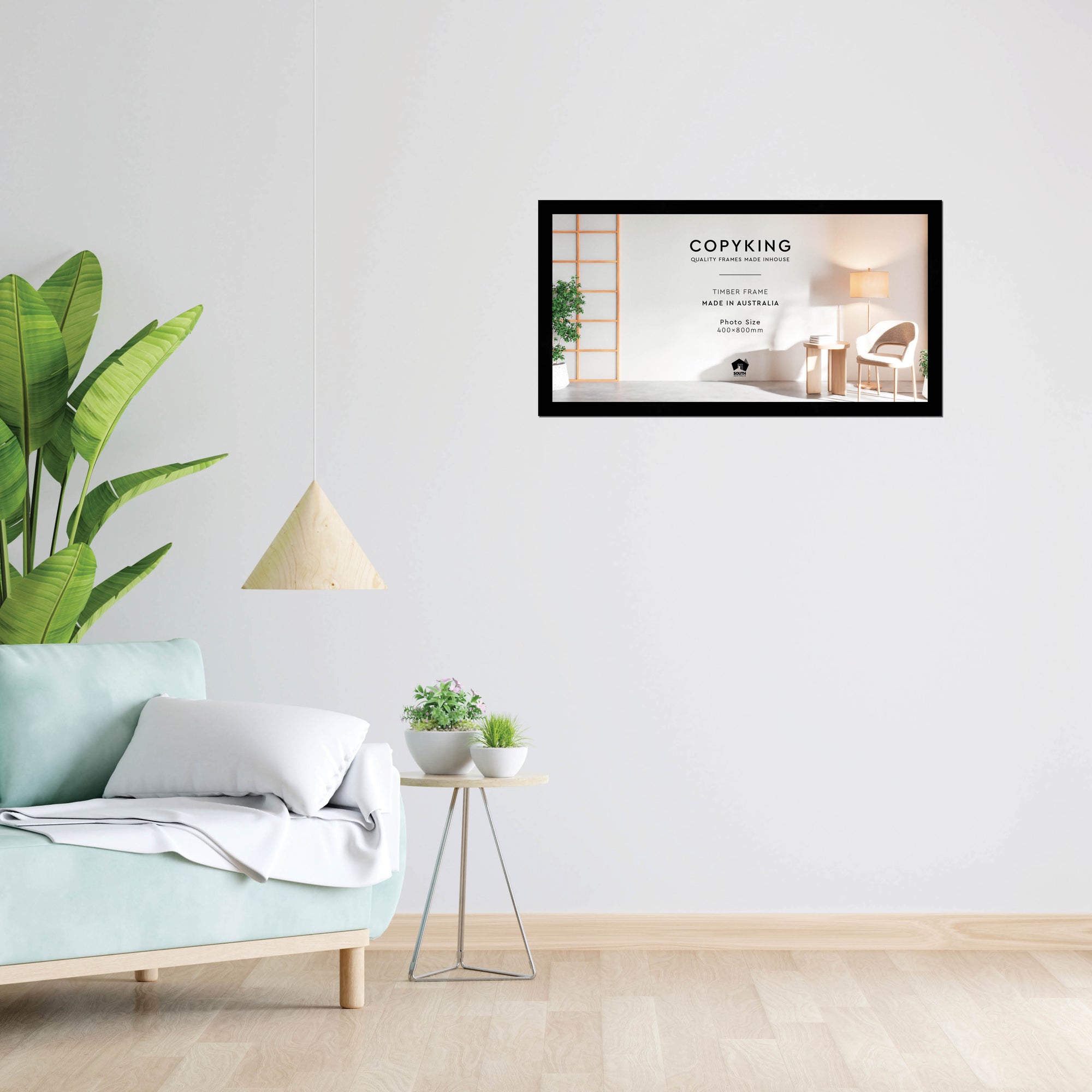 Black 30mm  Wood Panoramic Photo Frame - 40cm x 80cm