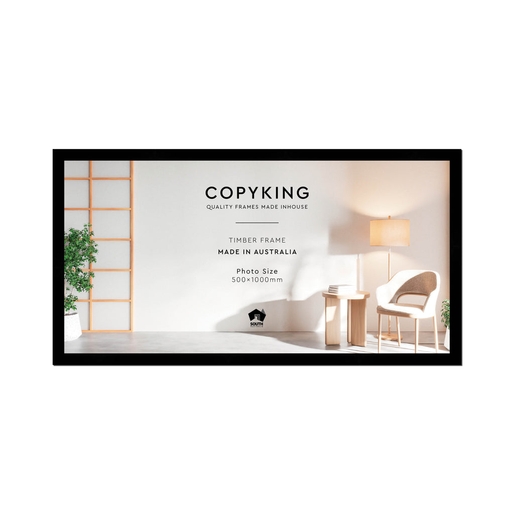 Black 30mm  Wood Panoramic Photo Frame - 50cm x 100cm