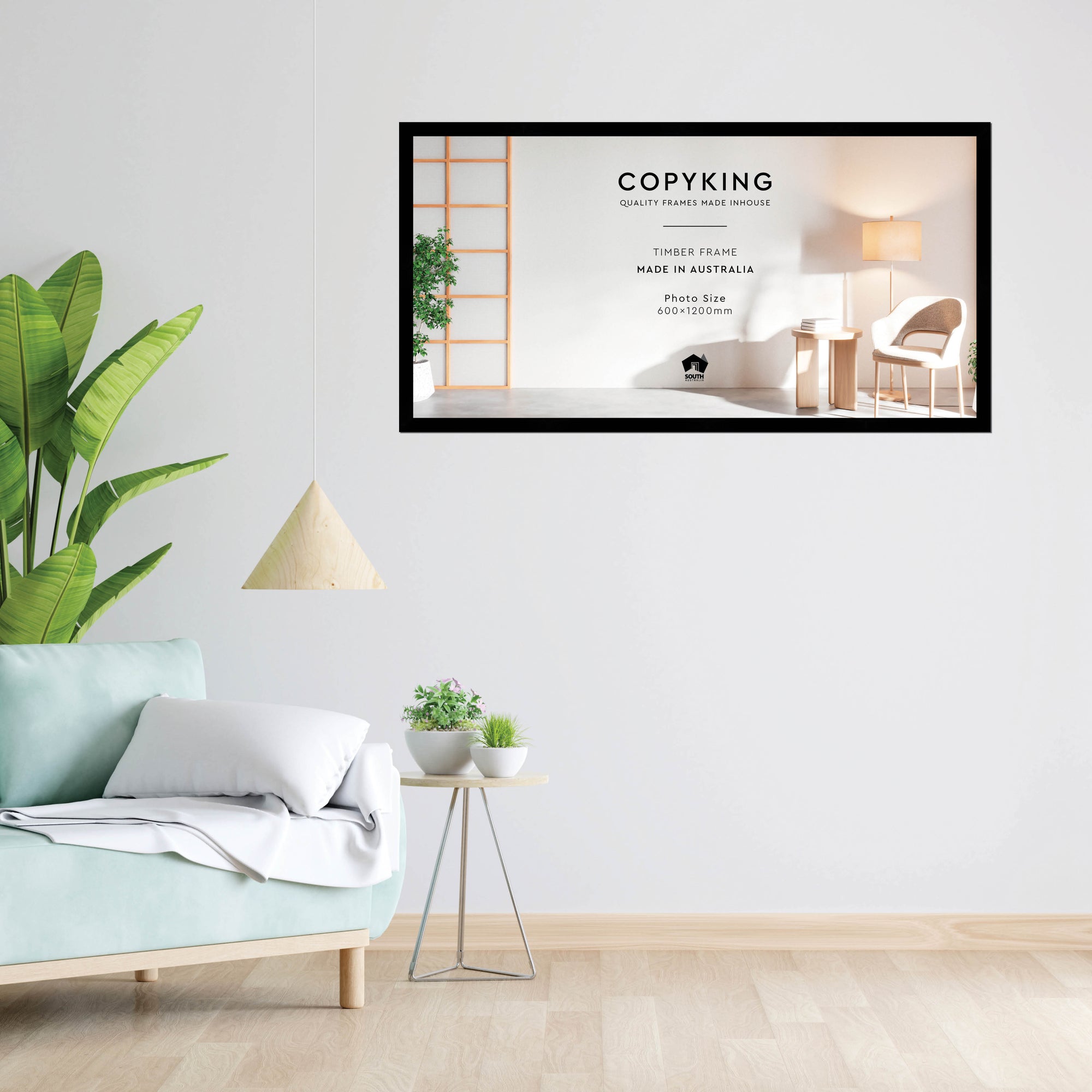Black 30mm  Wood Panoramic Photo Frame - 60cm x 120cm