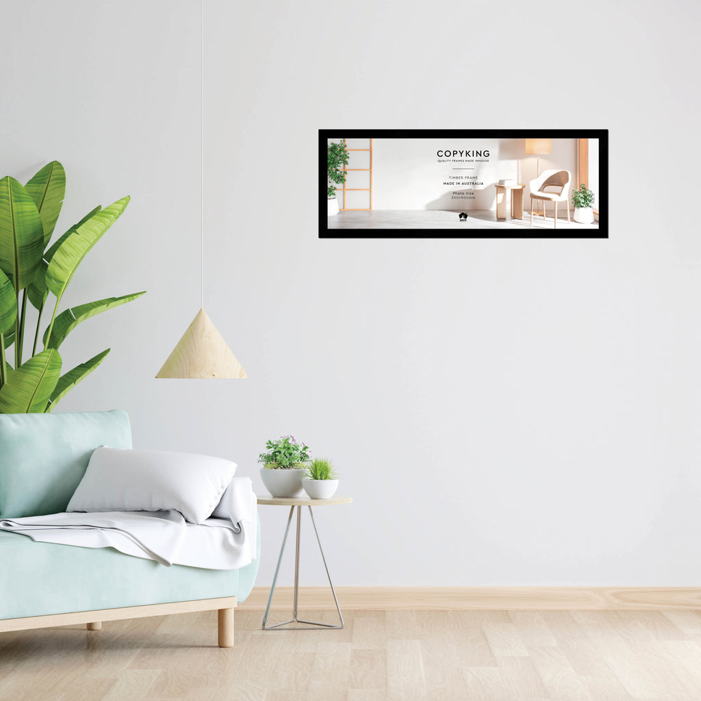 Black 30mm  Wood Panoramic Photo Frame - 30cm x 90cm