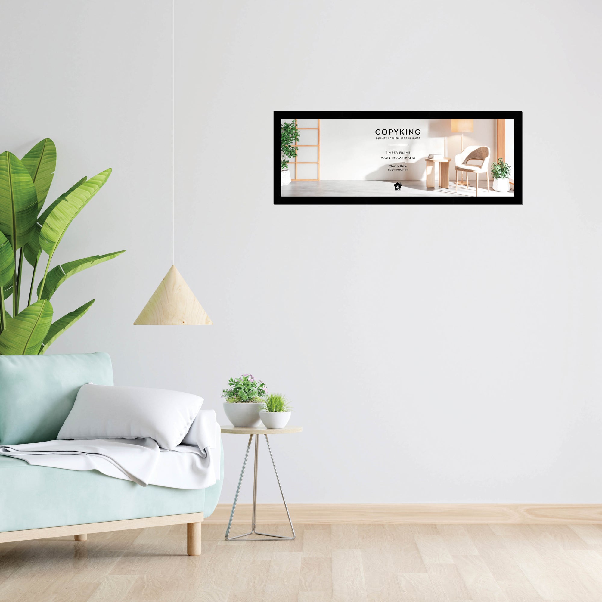 Black 30mm  Wood Panoramic Photo Frame - 30cm x 90cm
