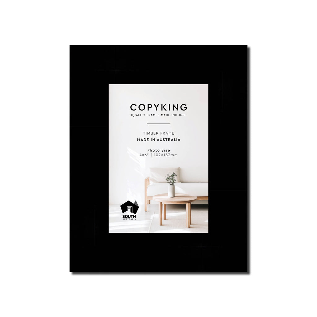 Black 40mm Wood Photo Frame - 4" x 6" (102mm x 153mm)