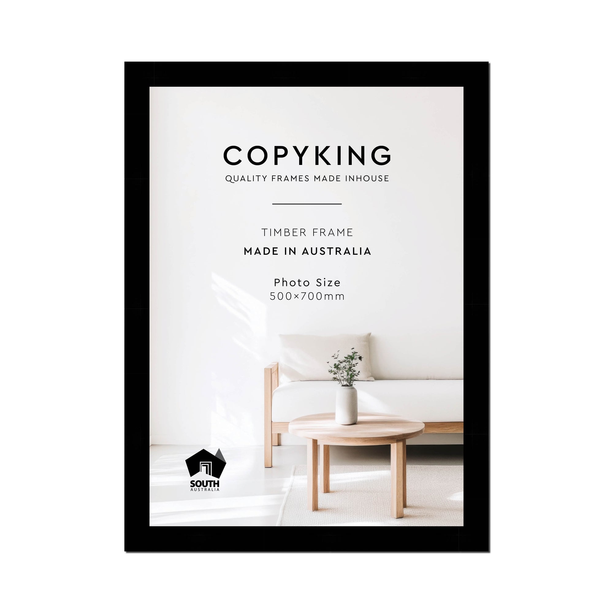 Black 40mm Wood Poster Frame - 50cm x 70cm