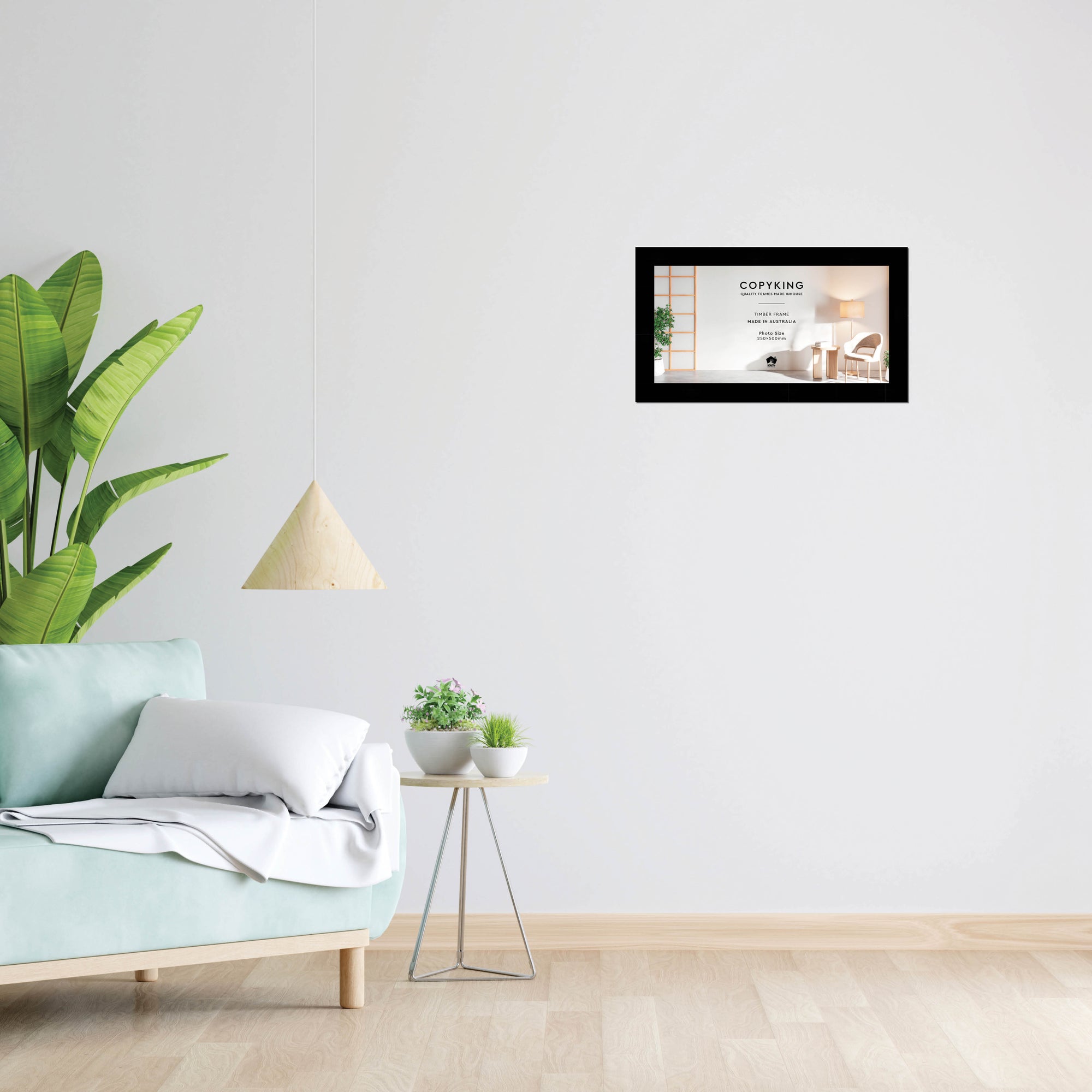 Black 40mm Wood Panoramic Photo Frame - 25cm x 50cm