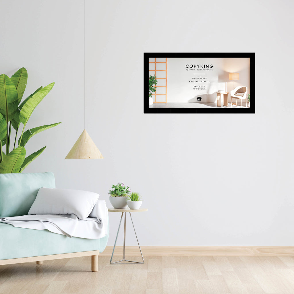 Black 40mm Wood Panoramic Photo Frame - 40cm x 80cm