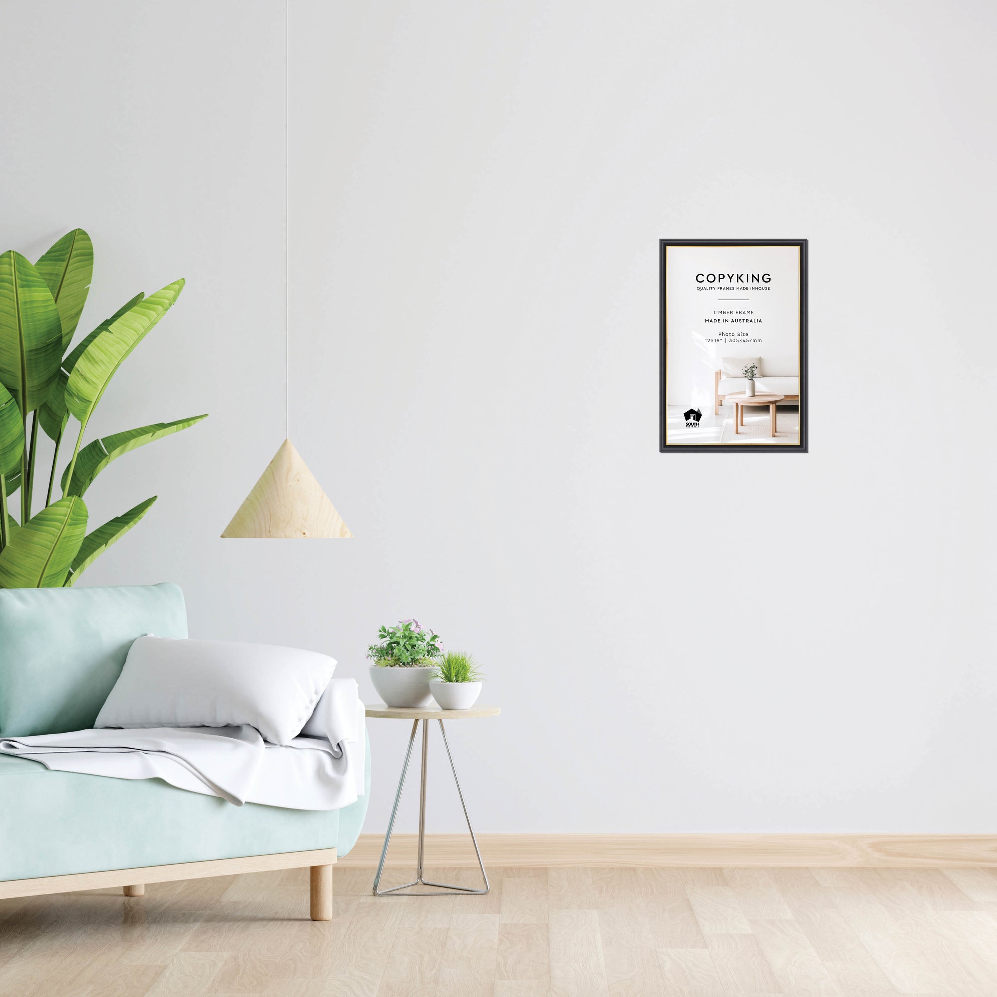 Black/Gold 20mm Wood Photo Frame - 12" x 18" (305mm x 457mm)