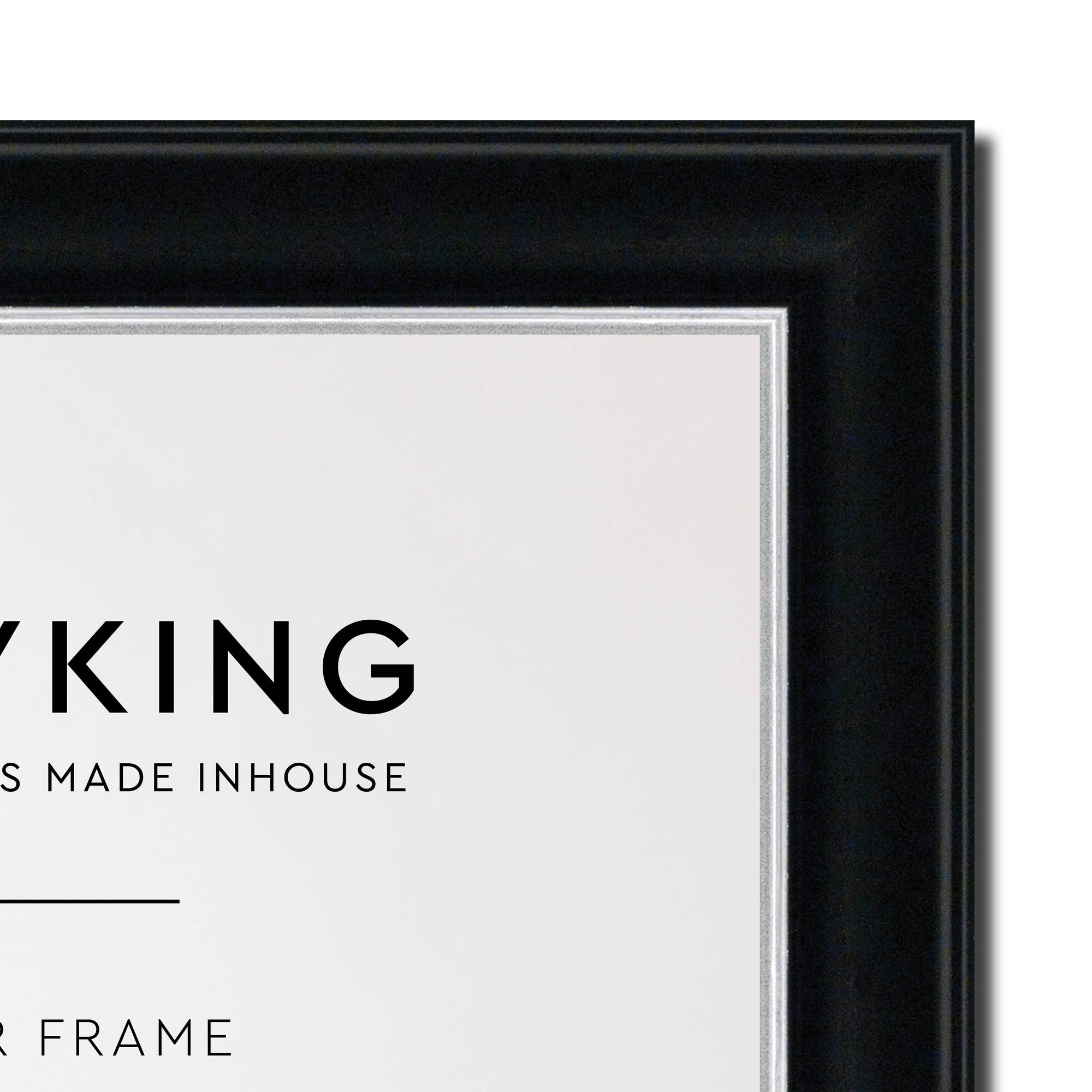 Black/Silver 30mm Wood Panoramic Photo Frame - 40cm x 120cm