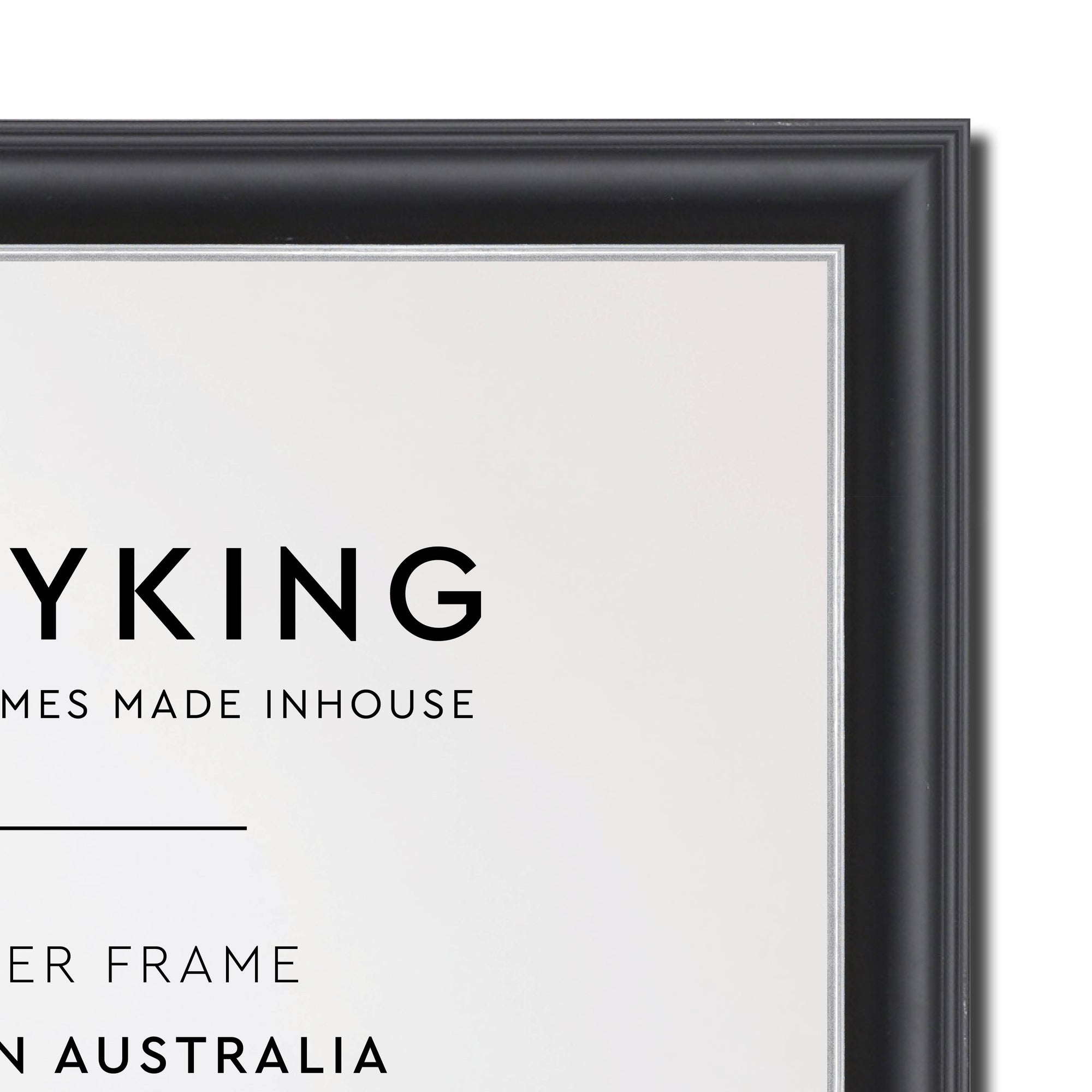 Black/Silver 20mm Wood Poster Frame - A3 (297mm x 420mm)