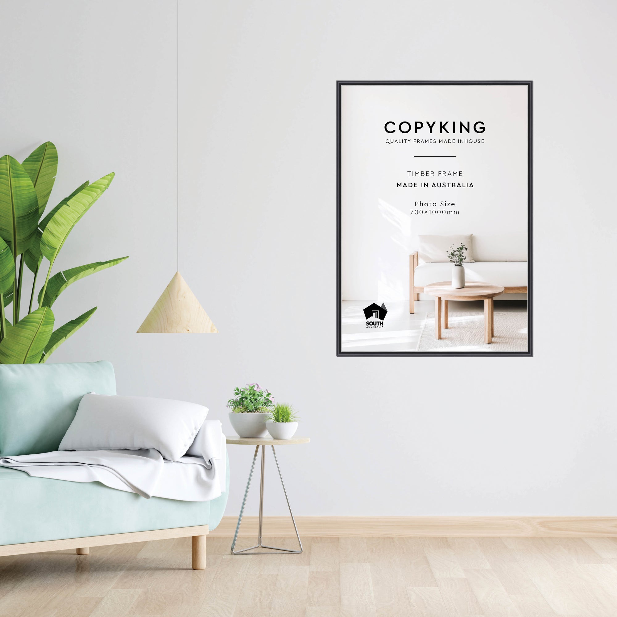 Black/Silver 20mm Wood Poster Frame - 70cm x 100cm