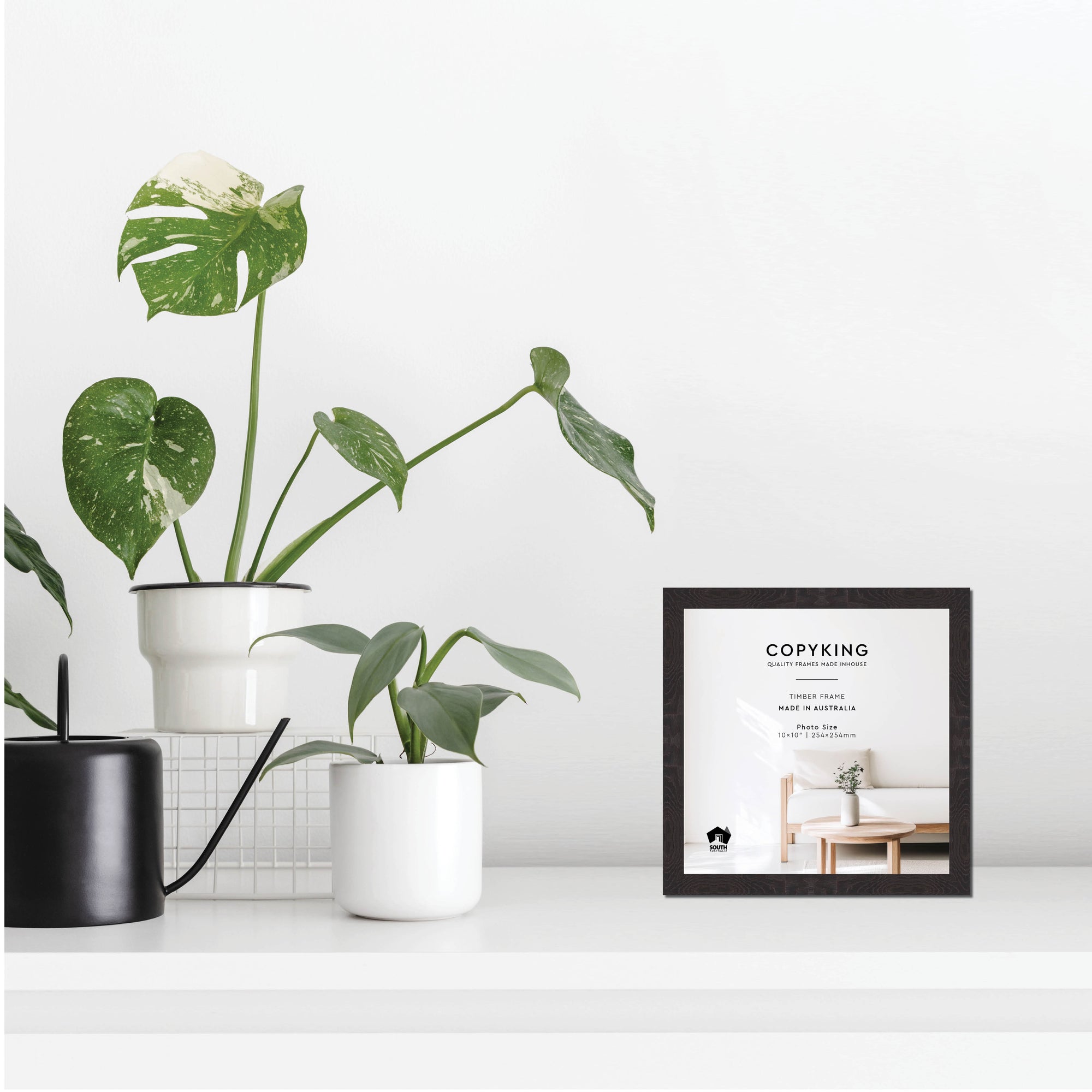 Botanica Black 20mm Wood Square Photo Frame - 10" x 10" (254mm x 254mm)