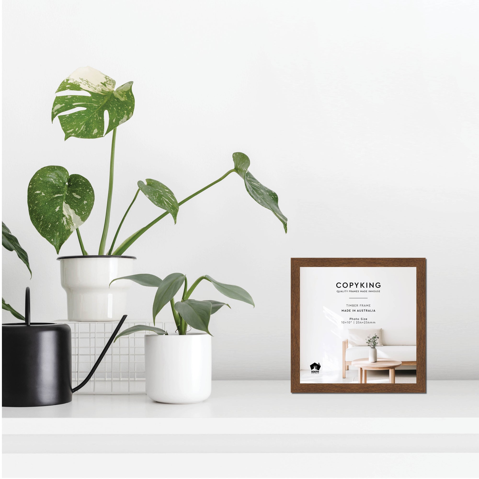 Botanica Chocolate 20mm Wood Square Photo Frame - 10" x 10" (254mm x 254mm)