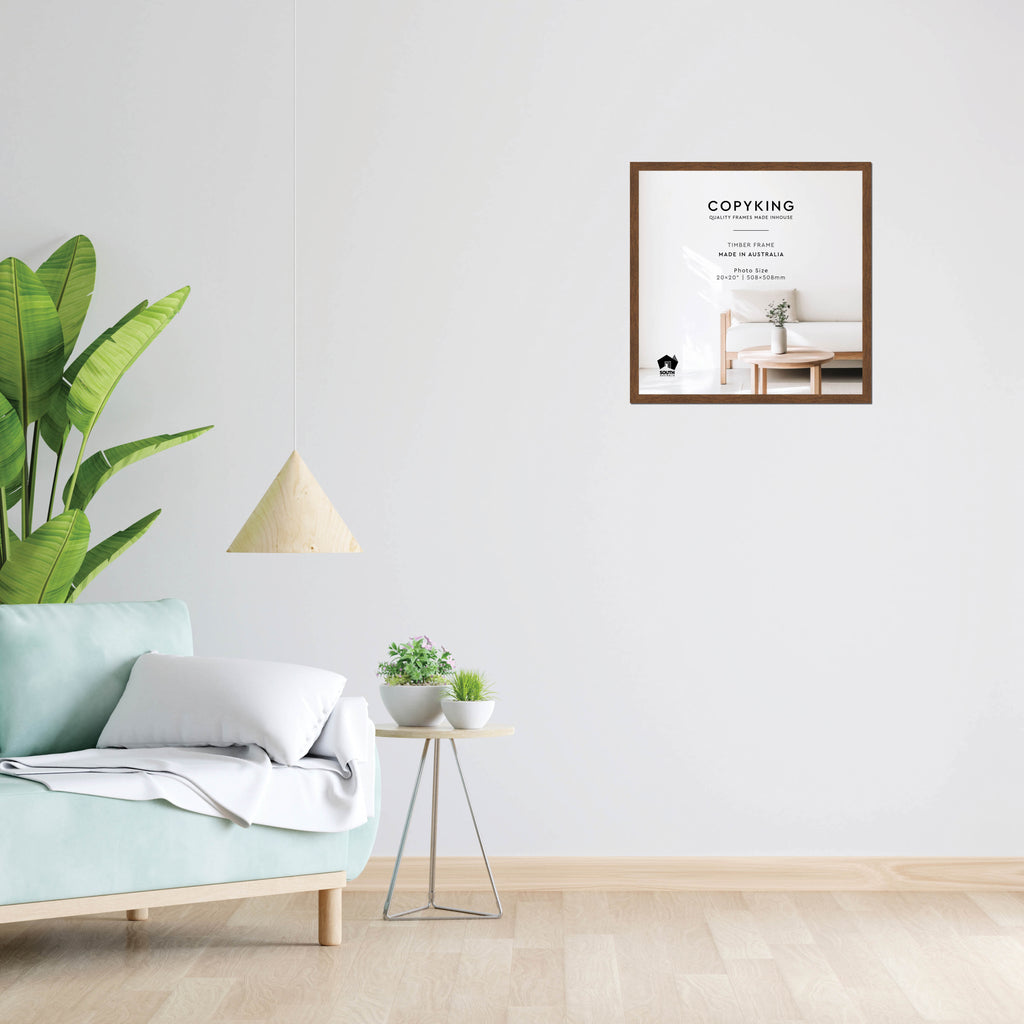 Botanica Chocolate 20mm Wood Square Photo Frame - 20" x 20" (508mm x 508mm)