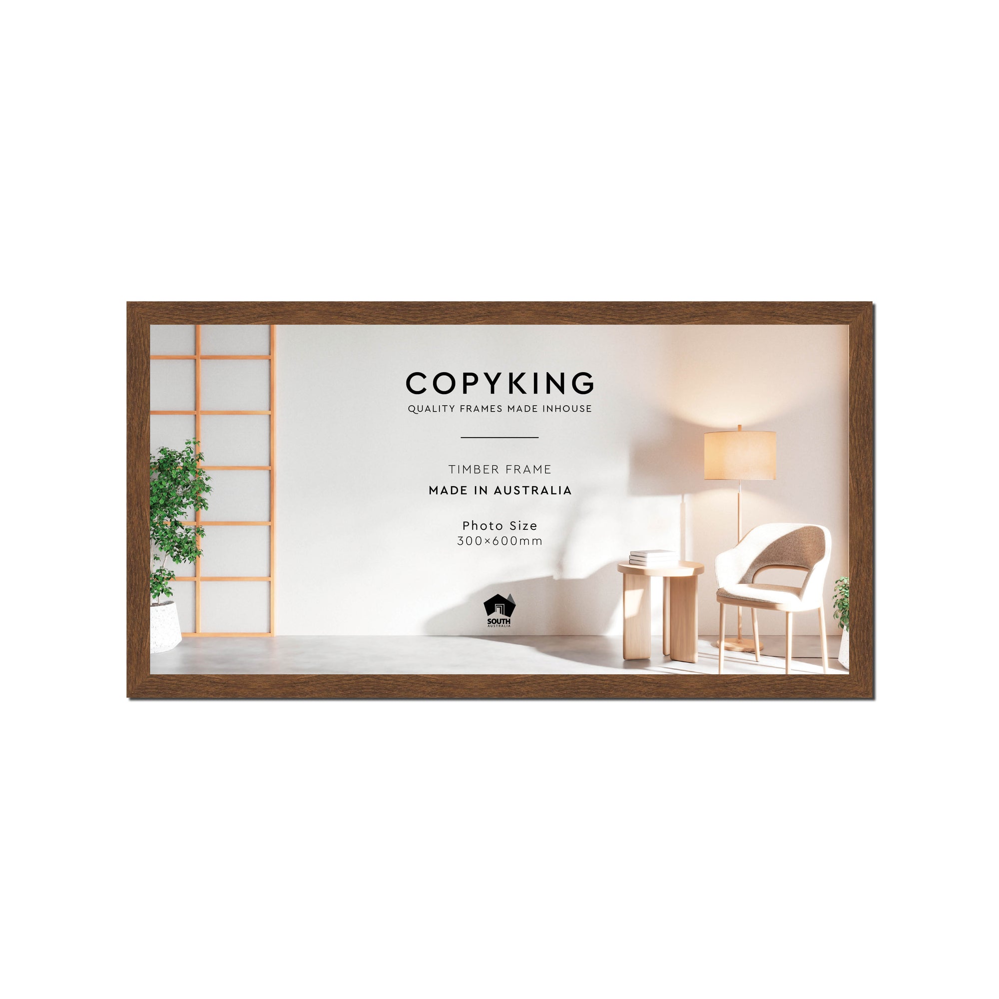 Botanica Chocolate 20mm Wood Panoramic Photo Frame - 30cm x 60cm
