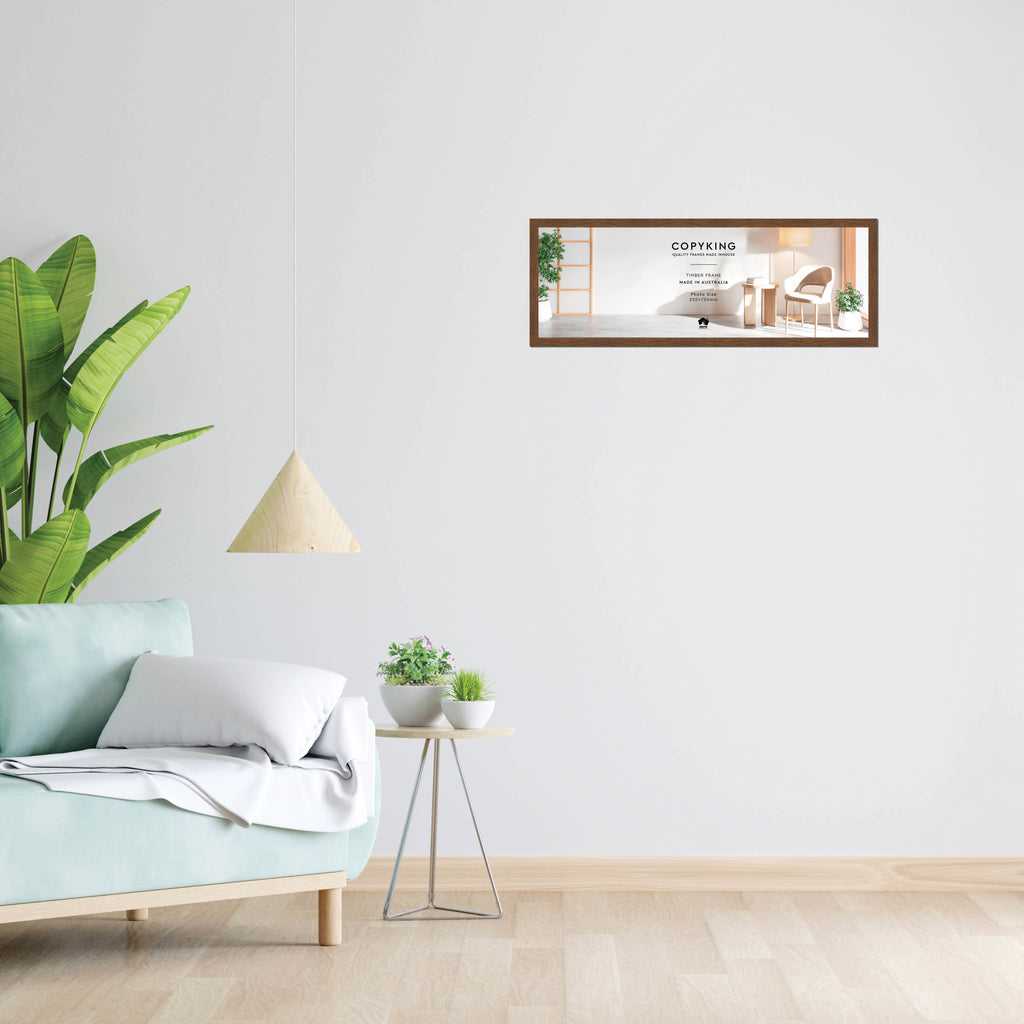 Botanica Chocolate 20mm Wood Panoramic Photo Frame - 25cm x 75cm