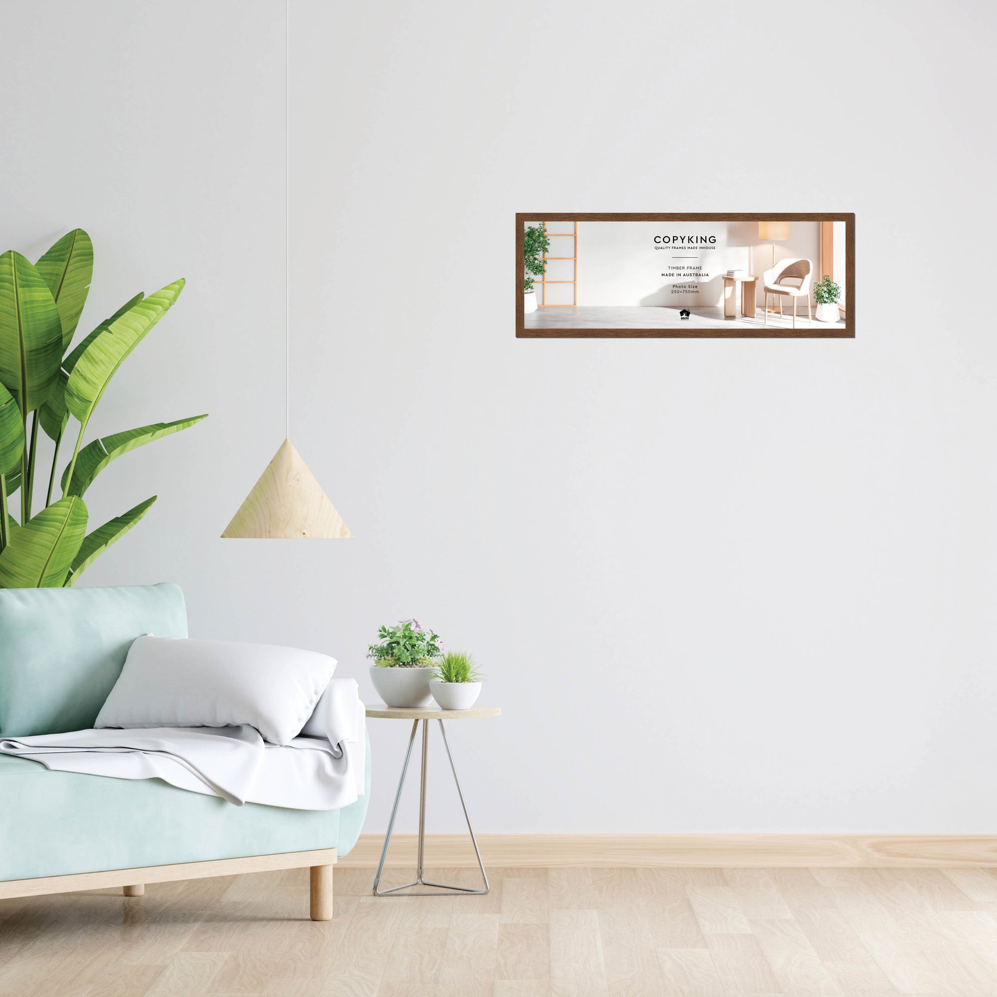 Botanica Chocolate 20mm Wood Panoramic Photo Frame - 25cm x 75cm