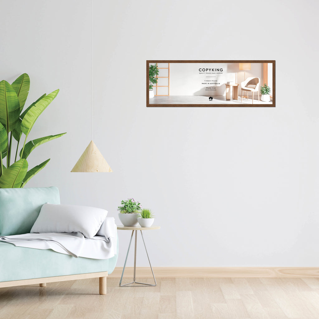 Botanica Chocolate 20mm Wood Panoramic Photo Frame - 30cm x 90cm