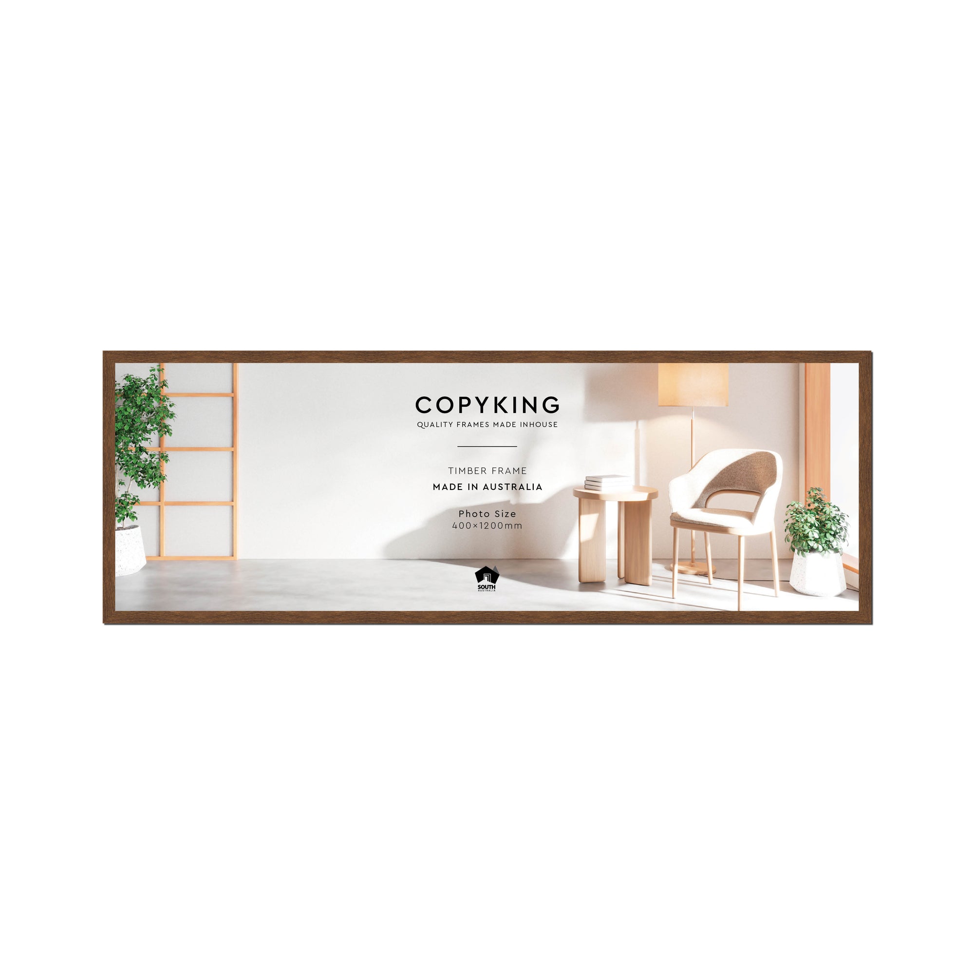 Botanica Chocolate 20mm Wood Panoramic Photo Frame - 40cm x 120cm