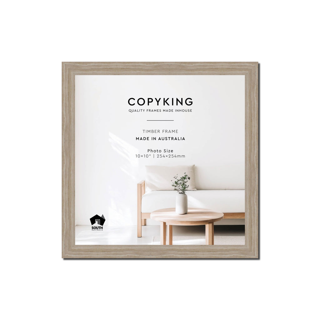 Botanica Taupe 20mm Wood Square Photo Frame - 10" x 10" (254mm x 254mm)