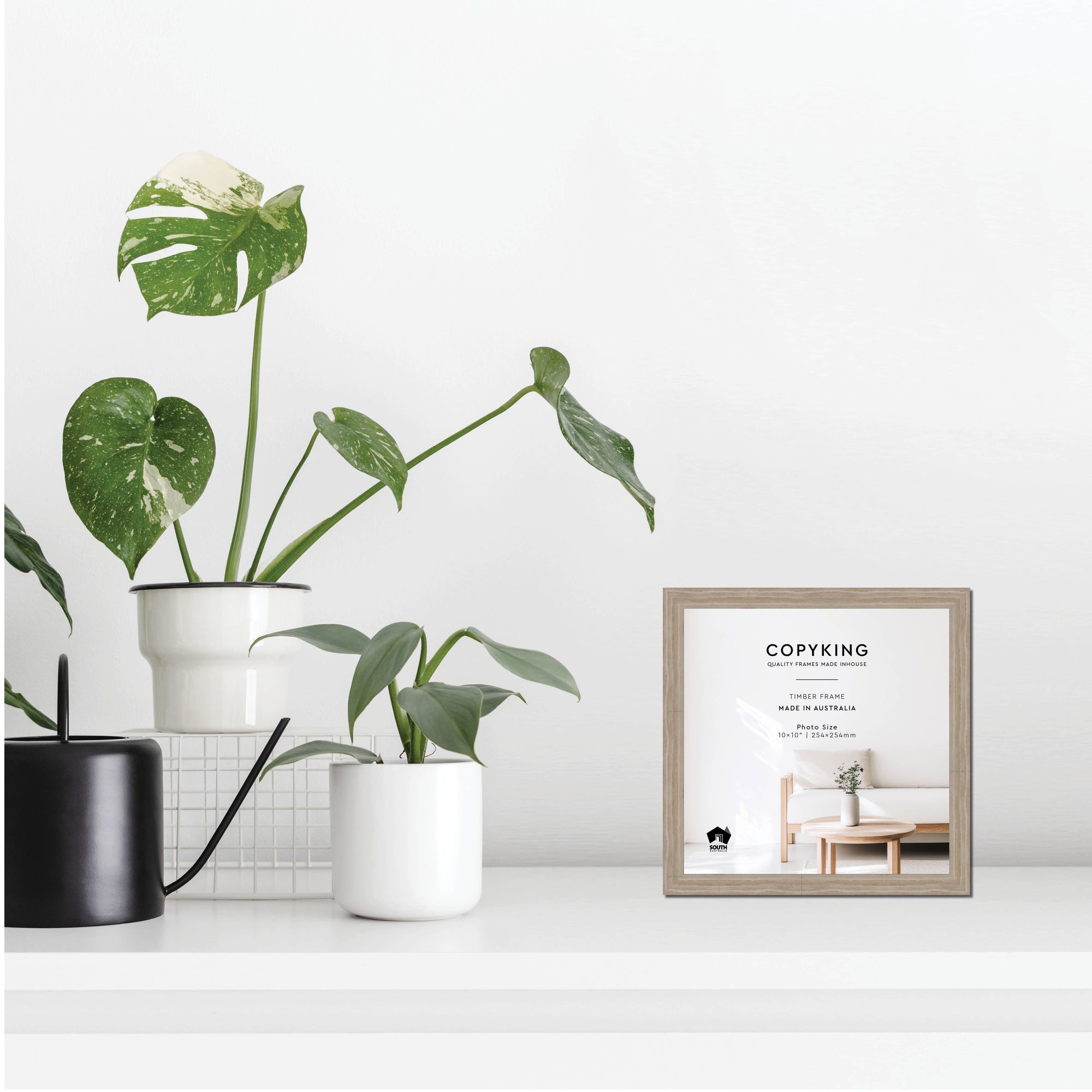 Botanica Taupe 20mm Wood Square Photo Frame - 10" x 10" (254mm x 254mm)