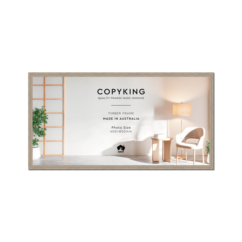 Botanica Taupe 20mm Wood Panoramic Photo Frame - 40cm x 80cm