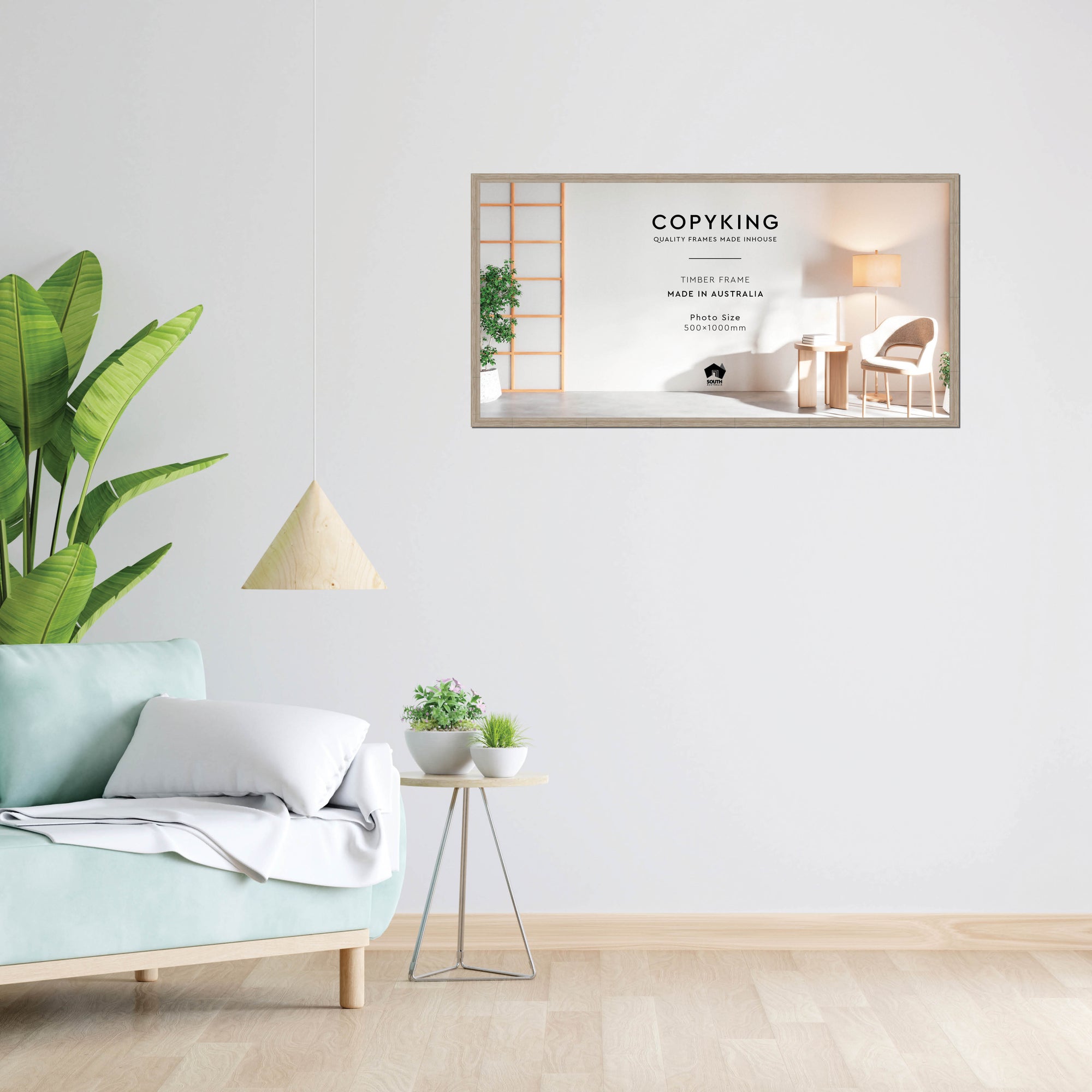 Botanica Taupe 20mm Wood Panoramic Photo Frame - 50cm x 100cm