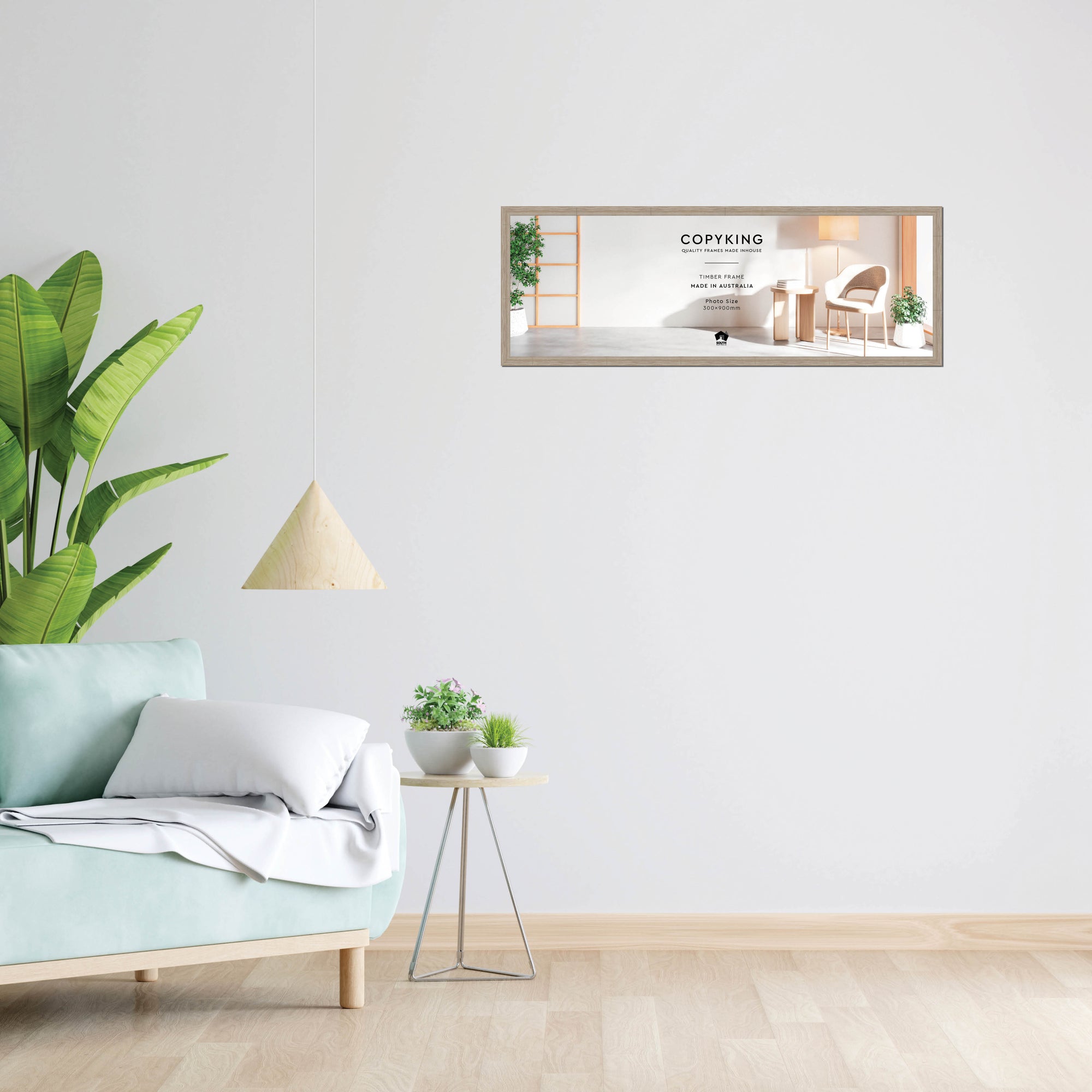 Botanica Taupe 20mm Wood Panoramic Photo Frame - 30cm x 90cm