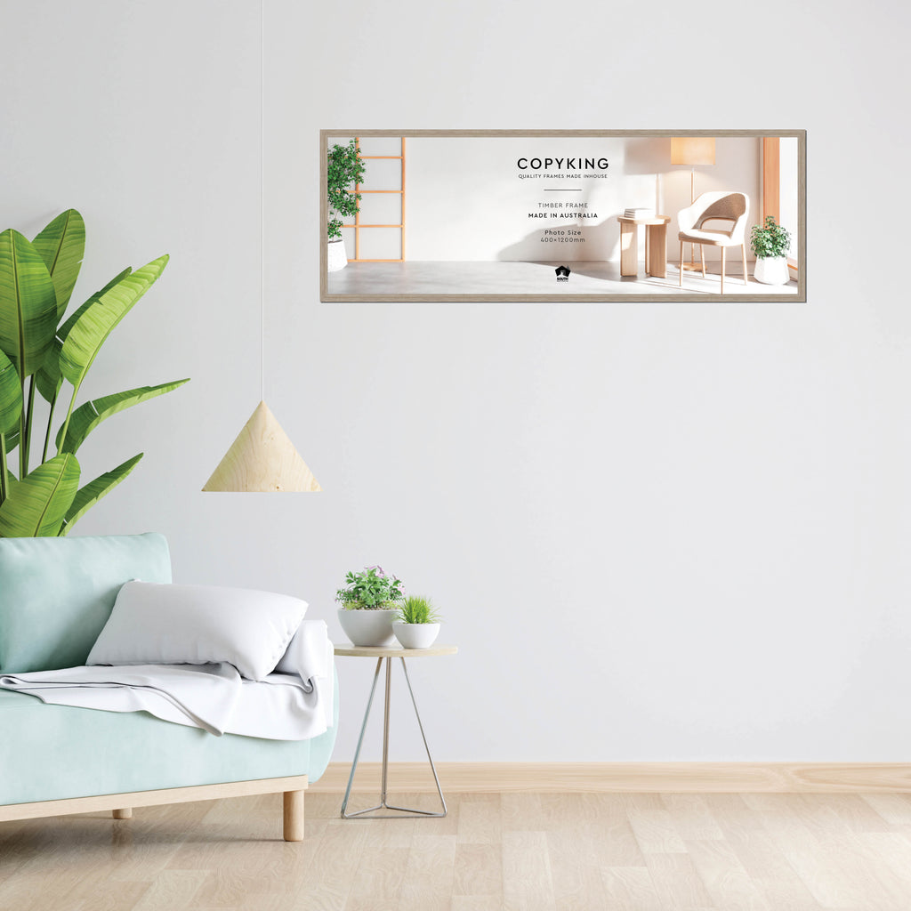 Botanica Taupe 20mm Wood Panoramic Photo Frame - 40cm x 120cm