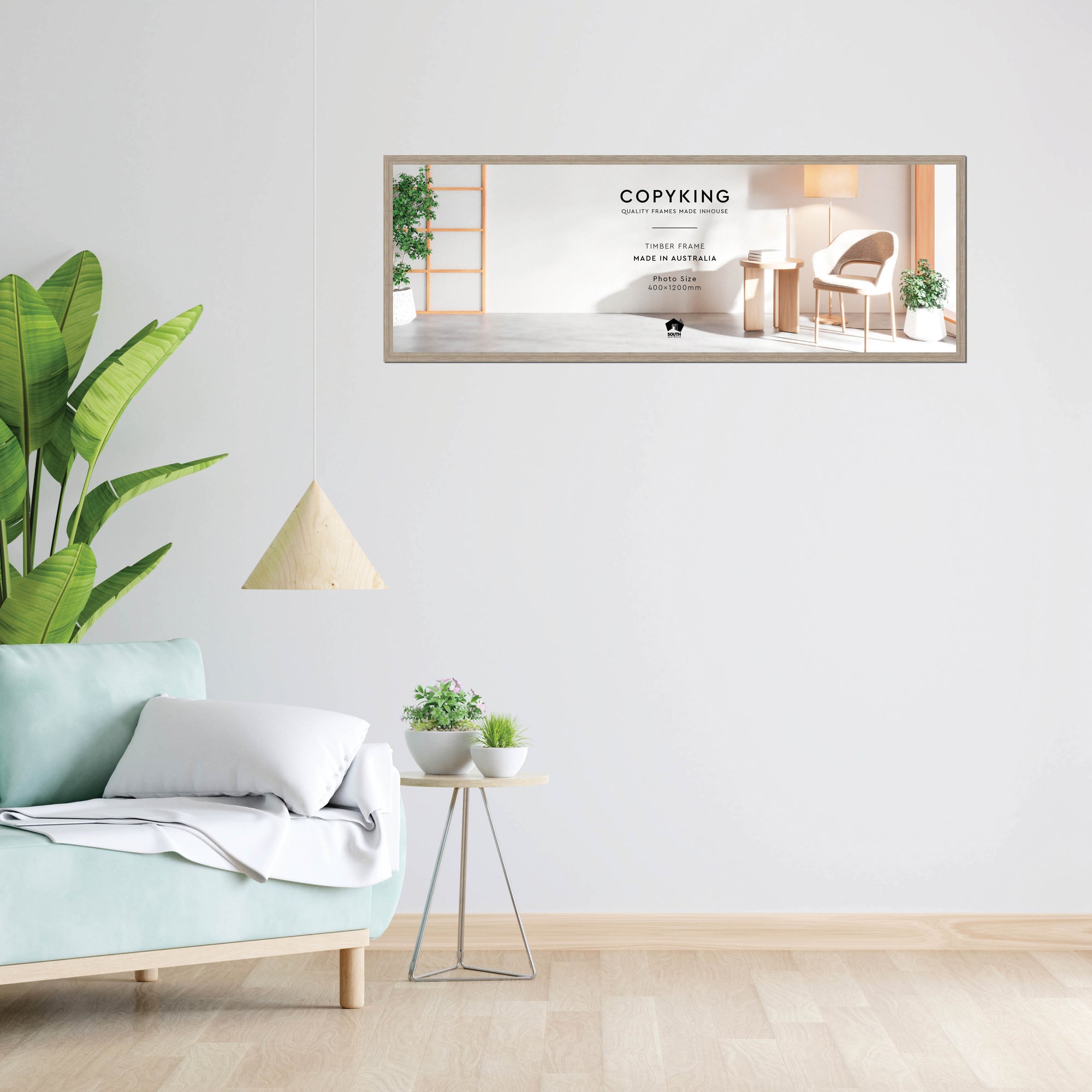 Botanica Taupe 20mm Wood Panoramic Photo Frame - 40cm x 120cm