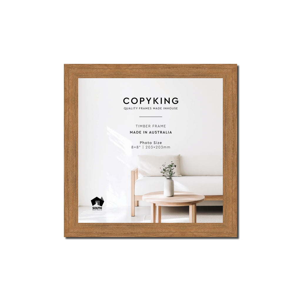 Botanica Teak 20mm Wood Square Photo Frame - 8" x 8" (203mm x 203mm)