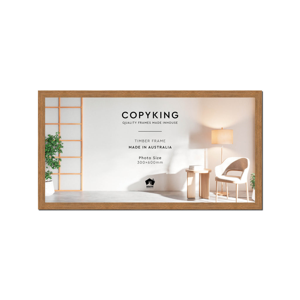 Botanica Teak 20mm Wood Panoramic Photo Frame - 30cm x 60cm