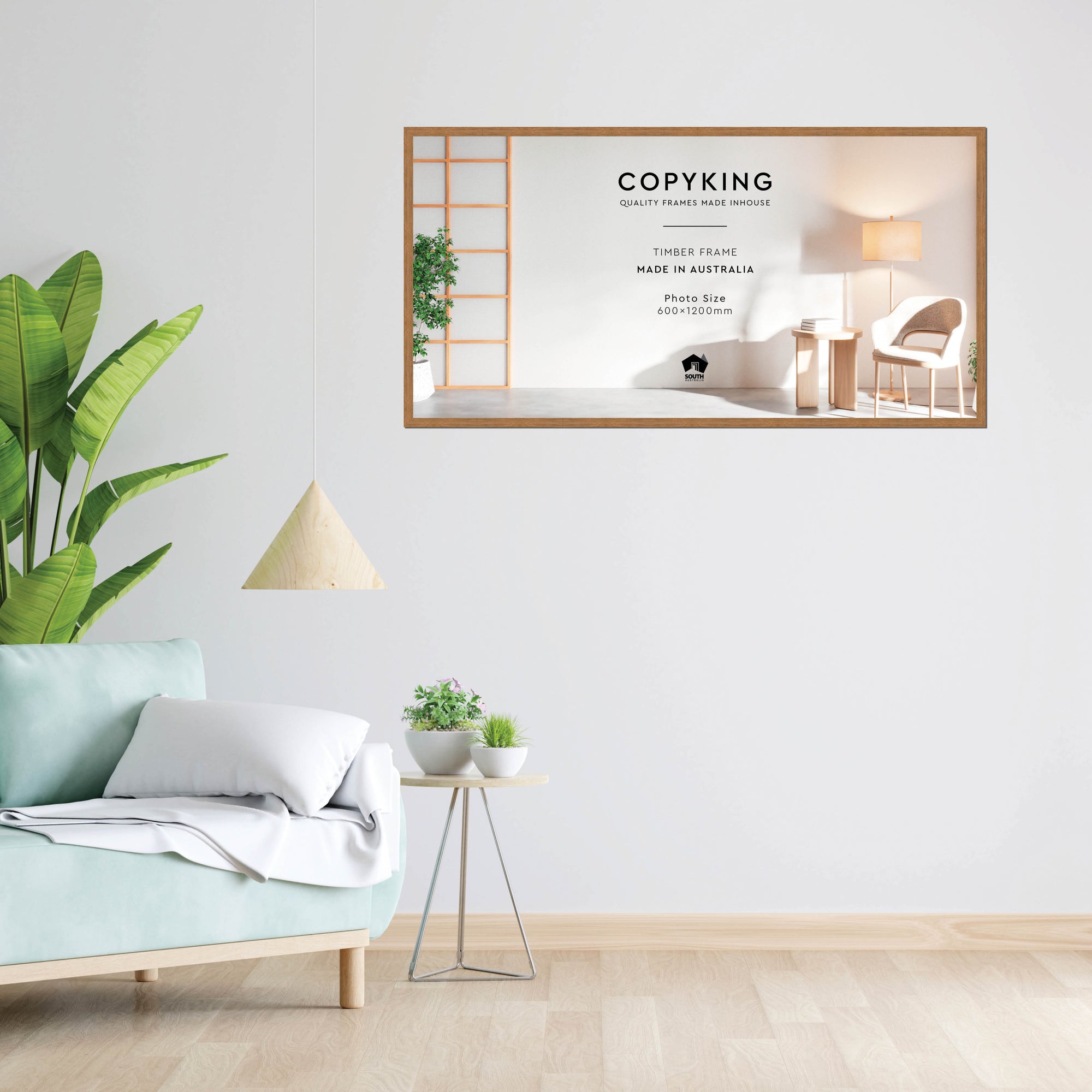 Botanica Teak 20mm Wood Panoramic Photo Frame - 60cm x 120cm