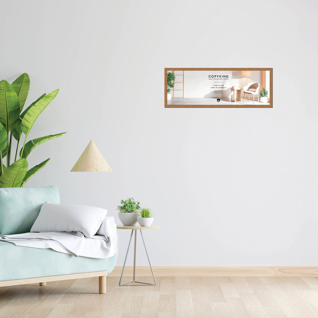 Botanica Teak 20mm Wood Panoramic Photo Frame - 25cm x 75cm