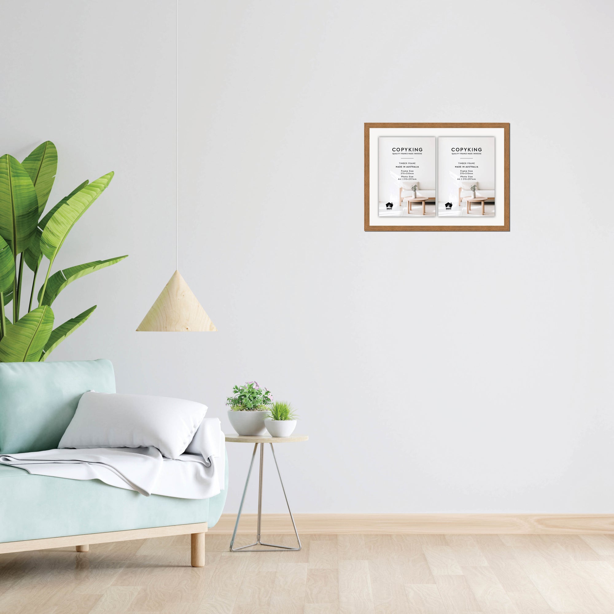 Botanica Teak 20mm Wood Certificate Frame - 370mm x 510mm - 2 Certificates (A4)