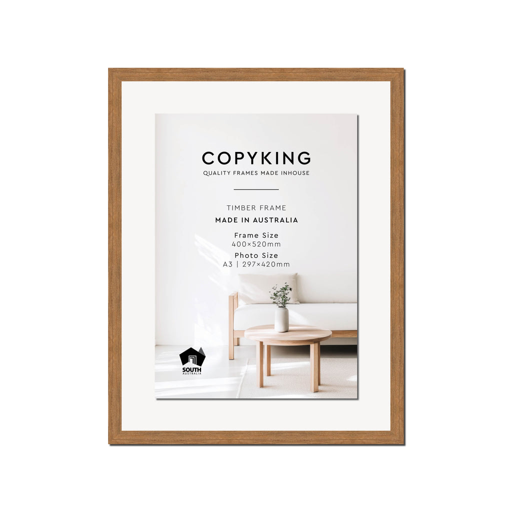 Botanica Teak 20mm Wood Certificate Frame - 400mm x 520mm - 1 Certificates (A3)