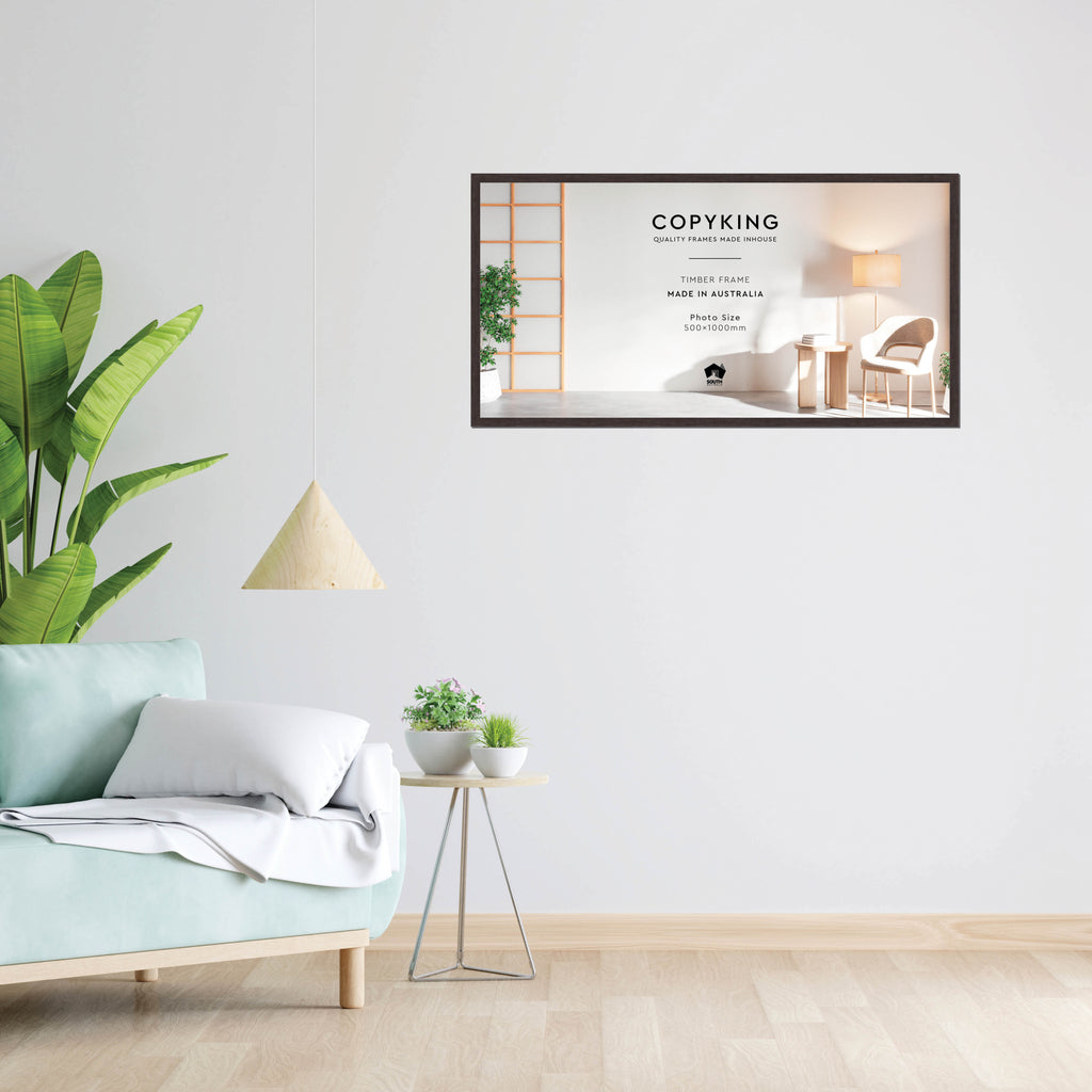 Charcoal 20mm Wood Panoramic Photo Frame - 50cm x 100cm