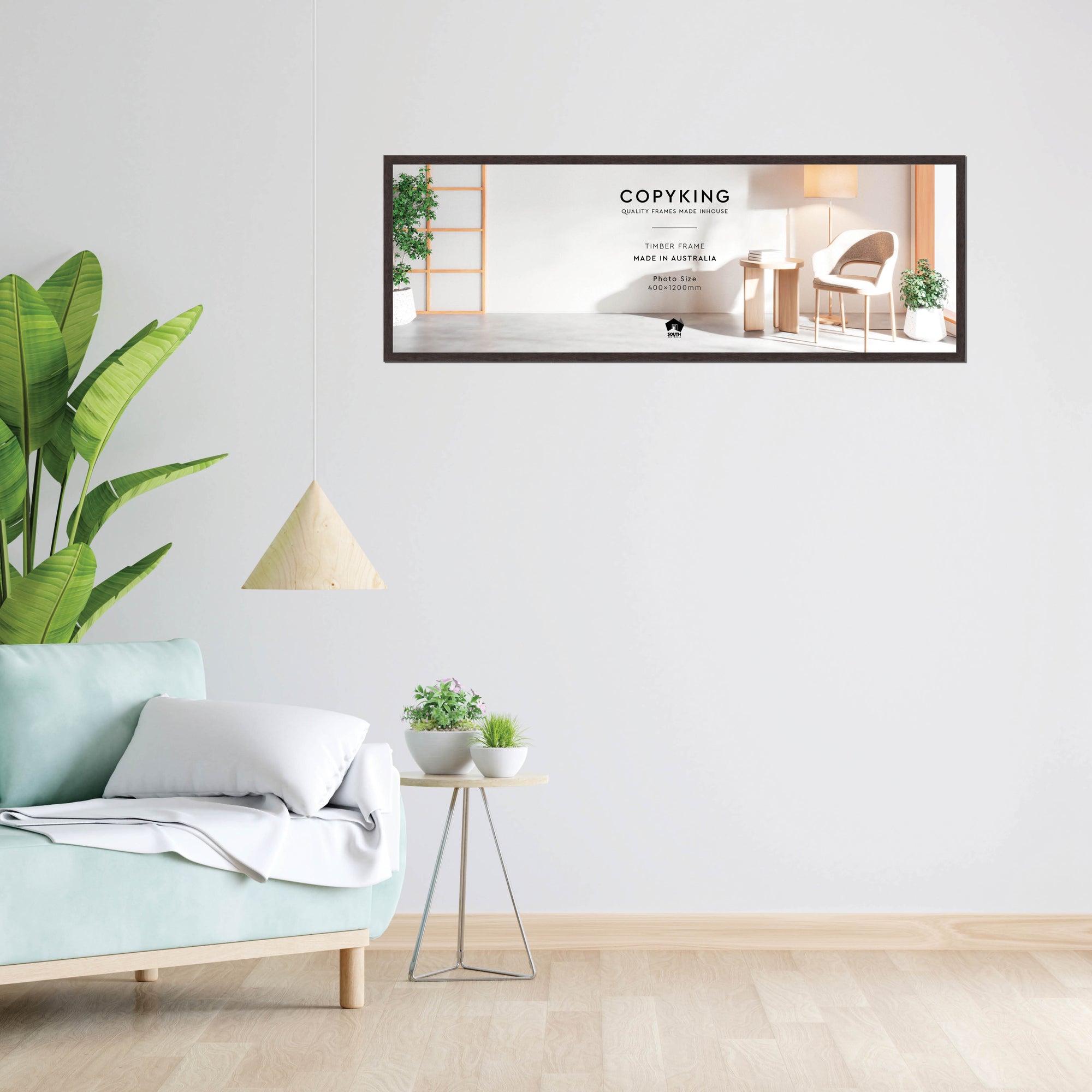 Charcoal 20mm Wood Panoramic Photo Frame - 40cm x 120cm