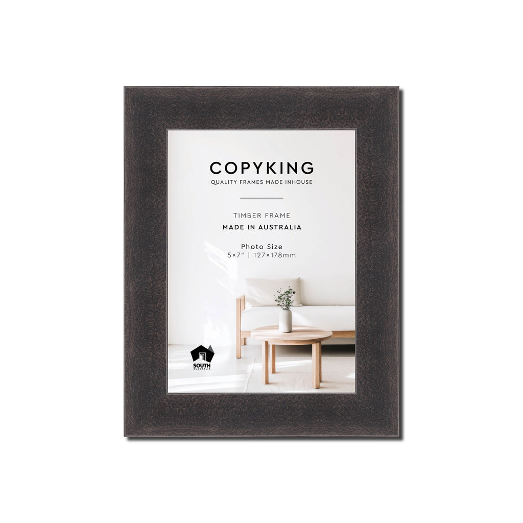 Charcoal 30mm Wood Photo Frame - 5" x 7" (127mm x 178mm)