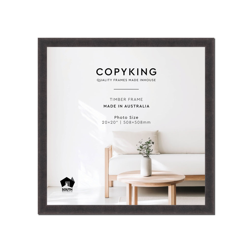 Charcoal 30mm Wood Square Photo Frame - 20" x 20" (508mm x 508mm)
