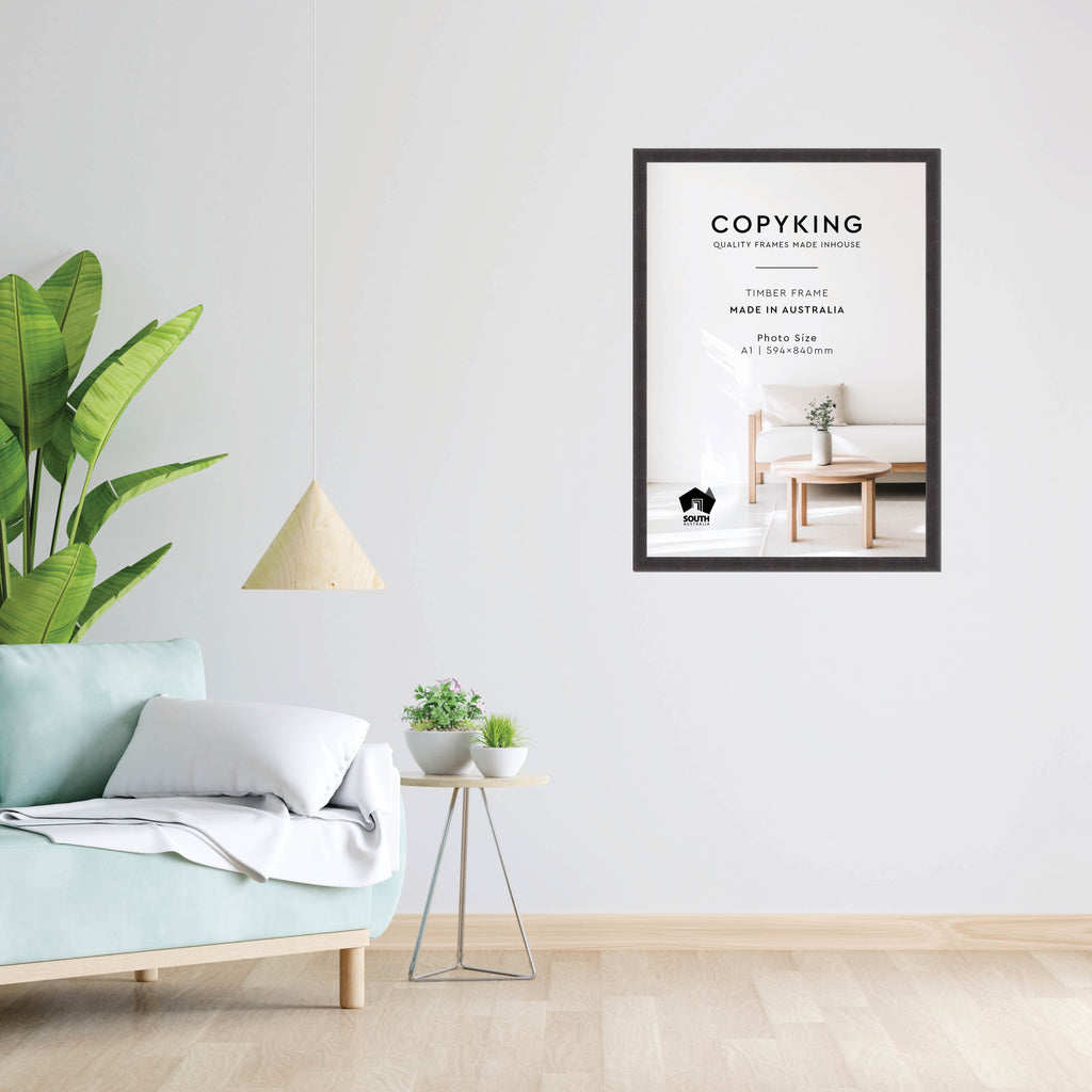 Charcoal 30mm Wood Poster Frame - A1 (594mm x 840mm)